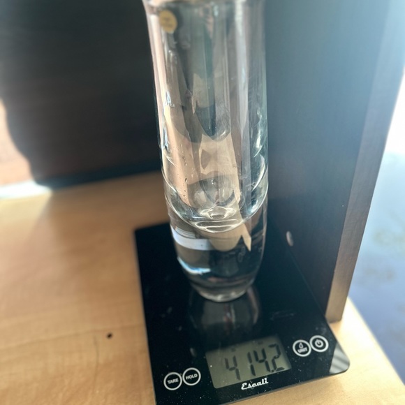 Mid-Century Thick Bubble Glass Vase solid glass vase made Poland heavy clear 11” - Picture 7 of 7